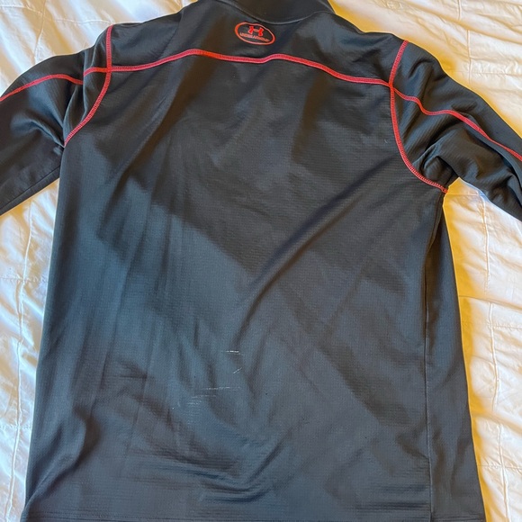 Under Armour 3/4 zip.  Mens XL Black and red - Picture 3 of 7